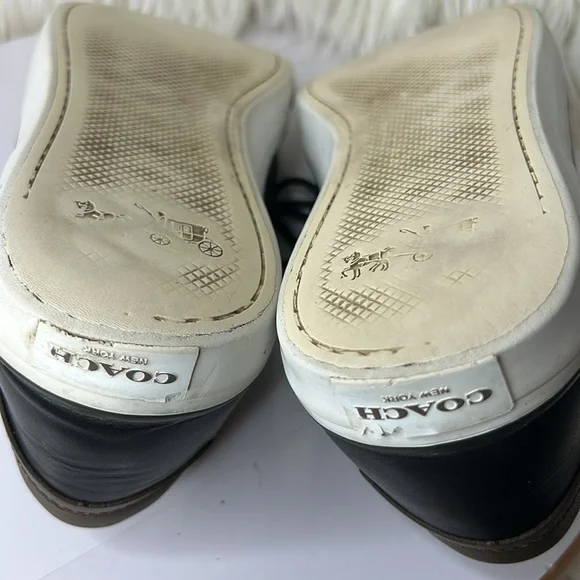 COACH Mens Shoes PERKINS TRAINER SNEAKER black leather Size 7. - Picture 13 of 14